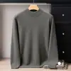 Suéter 100% cachemira pura para hombre, cuello semi-alto, nuevo suéter de punto otoño e invierno 2026, camiseta interior