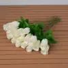 Fornecimento Transfronteiriço de Flores Artificiais Vermelhas, Botão de Rosa Único, Flor Artificial, Acompanhamento de Presente, Flor de Plástico Rosa