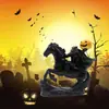 Adornos de Resina de Caballero sin Cabeza de Halloween Cruce de Fronteras Nuevo Decoraciones de Caballo Fantasma con Cabeza de Calabaza