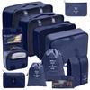 Set de Bolsas de Almacenamiento para Viaje, Set de 11 Piezas para Viajes de Negocios, Bolsas de Almacenamiento con Cordón para Ropa, Bolsas de Almacenamiento Plegables de Malla para Maquillaje y Artículos de Tocador