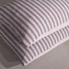 Fronha Simples Listrada Tricô Algodão Fronha Única Algodão Jersey Algodão Puro Par de Fronhas Venda Direta