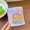 Pinzas para el pelo de niños de colores dulces, estilo japonés y coreano, con flores de dibujos animados de colores, pinzas para flequillo lateral para niñas y pasadores para bebés, accesorios para el pelo