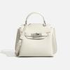 Bolso Kelly de alta gama 2025 Nuevo Bolso de Mujer Moda Commuter Retro Patrón Lichi Hebilla de Cerradura Hombro Cruzado Bolso de Cuero