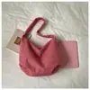 Bolsa de lona a cuadros rojos, estilo mujer, versátil para otoño, ligera, bolso de hombro, bolso de axila, estilo coreano, casual y adecuado para ir al trabajo