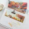 Lindo Livro de Adesivos Dia Longo Série Paisagem Vista Tema Paisagem Natural Original Colagem DIY 4 Tipos