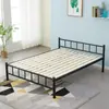 Cama de estructura de hierro para alquilar de 1.2 metros individual cama de hierro forjado patas elevadas dormitorio de 1.5 metros doble persona separada del suelo patas altas Maitai Bao