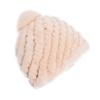 Sombrero de Piel Tejido de Pelo de Conejo Rex Protección para las Orejas Invierno Dulce Lindo Bola de Pelo de Zorro Sombrero de Cabeza de Piña Sombrero para Adulto Mujer