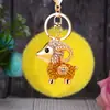 Llavero de Felpa de Oveja Pequeña de la Suerte para Coche para Mujeres Encanto de Bolso Lindo Llavero de Metal Regalo Creativo Venta al por Mayor