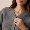 Colar com Piercing de Nariz em Prata de Lei S925 Ouyini para Mulheres, Corrente de Suéter de Luxo Leve de Alta Qualidade, Acessório Clássico Simples Versátil Venda por Atacado