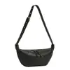 Novo Estilo Couro Bovino Natural Desgastado Estilo Vintage Preguiçoso Bolsa Meia-Lua Bolinho Bolsa de Grande Capacidade Croissant Bolsa Transversal para o Trabalho