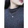 Collar de plata de ley s925 con trébol y perla, collar corto de plata de ley, joyería de plata de estilo coreano.