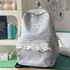 Mochila Nueva para Niñas con Adorno de Encaje, Nueva Bolsa Escolar para Estudiantes de Primavera y Verano, Gran Capacidad, Mochila Linda y Elegante