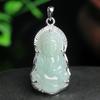 Colgante de Jade con Incrustación de Plata S925 y Jadeíta Natural de Myanmar, Venta en Vivo Directa de Fábrica S1010308A