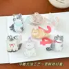 Lindos clips para carpetas con temática de gatos, perfectos para niñas, con diseño de cola larga, ideales para estudiantes, y con estilo de caricatura
