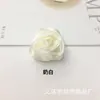 Rosa Estéreo de Cetim de 5cm Mais Vendida com Botão Flor DIY Enfeite de Cabeça Flor de Mão Corsage Flor de Pulso Acessórios de Vestuário