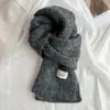Bufanda de lana suave y mullida para mujer, bufanda de punto cálida y gruesa de invierno, calentador de cuello estilo ins para estudiante, fabricante