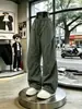Calças cargo esportivas plissadas ao ar livre estilo americano para homens, novo modelo 2026, perna larga solta, moda de rua versátil, calças casuais