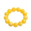 Pulsera de cera de abejas amarilla con aceite de pollo y miel blanca nueva para hombres y mujeres, cuentas redondas de barril, pulsera de cera de abejas antigua, cuentas de Buda, regalo de cumpleaños