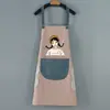 Delantal de Cocina Impermeable y Limpiable con Paño, Delantal para el Hogar con Correa para el Cuello para Cocinar, Ropa de Trabajo Doméstica con Logo