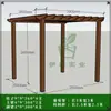 Pabellón Exterior de Madera Maciza Anticorrosión Pasillo Patio Enrejado para Uvas Jardín Soporte para Flores de Uva Ratán Carbonizado Simple
