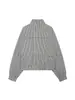 Zr Comercio Exterior Venta al por mayor Transfronteriza Nueva Moda Femenina Europea y Americana Casual Bloque de Color Cuadros Cuello Alto Holgado Chaqueta Abrigo