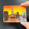 Imán de Nevera de Resina Atardecer de la Ciudad de Pekín Cultural y Creativo Imán Creativo Tridimensional Souvenir de Viaje Pegatina Magnética Manualidades 3D