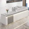 Balcão de Bar de Canto Estilo Chinês, Balcão de Caixa Registradora, Balcão de Recepção Frontal de Empresa, Balcão Comercial para Loja de Roupas, Balcão Pequeno, Mesa de Escritório