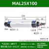 Mini cilindro de vapor mal micro curso pneumático grande impulso haste telescópica haste pneumática suporte redondo
