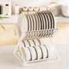 Nuevo escurridor de platos de plástico tipo X para cocina, de doble capa, multifuncional, para el hogar