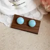 Aretes de Frijol Color Dopamina de Aguja de Plata Temperamento Único Aretes Versátiles Aretes Frescos Dulces Sentido Avanzado de Nicho