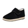 Zapatos de Algodón Old Beijing para Hombre Nuevos Antideslizantes para Exteriores Felpa para Hombre Casual Forro Polar Zapatos de Papá A prueba de Frío y Cómodos Botas de Algodón