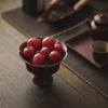 Plato de cerámica para refrigerios con forma de flor de pie alto Manji, accesorios para la ceremonia del té, estilo japonés - Tanque de aguas residuales Ji Feng, plato de fruta, accesorios, plato