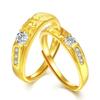 Anillo de Pareja Vietnam Shajin Incrustado Piedra Moisan Dragón y Fénix Chengxiang Lujo Ligero Moda Apertura Compromiso Anillo de Boda