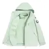Chamarra tres en uno estilo Luotuo para mujer con forro desmontable, abrigo cortavientos impermeable para hombre para senderismo, viajes, montañismo