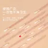 Varilla de Cristal Desechable Pincel para Labios Palillo Portátil Lápiz Labial Bálsamo Labial Película Glaseada Pincel para Teñir Color Flocado Lana Suave Pincel Cosmético para Labios