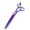 Tesoura de Cabeleireiro Estilo Faca Naipson 7.0 polegadas Preta com Furos, Tesoura de Corte de Cabelo, Tesoura Desbastadora