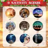 Nuevos Productos de Amazon Transfronterizos: 9 Piezas, 18 Piezas de Adornos de Madera Coloridos, Decoraciones Colgantes para Árbol de Navidad, Regalos Conmemorativos Decorativos