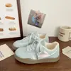 Zapatillas de Cuero con Paneles Estilo Campus para Mujer, Nuevo Chic 2026 Diseño de Nicho Deportivo Casual Estudiante Zapatos Blancos