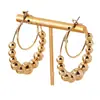 Pendientes de aro de cuentas redondas exageradas estilo ins europeo y americano para mujer personalidad temperamento pendientes de cuentas pendientes de moda joyería de Qingdao