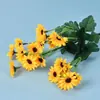 Girassol Latino Único Flor Artificial Adereços de Foto Flor Falsa Flor Pequena Artificial Decoração de Ornamentos para Sala de Estar Mesa de Jantar