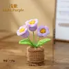 Planta de lírio-do-vale em vaso feita à mão em crochê, flor artificial de tricô em lã, produto acabado, decoração de mesa, presente criativo, fornecimento de fábrica