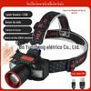 Lanterna de Cabeça Recarregável com Sensor, Zoom Laser de Longo Alcance, Luz Forte, Transfronteiriça, para Pesca Noturna e Corrida ao Ar Livre