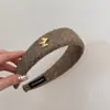 Diadema de estilo coreano para otoño e invierno, nueva, de ala ancha, para coleta, para mujer, de alta gama, para uso diario, diadema para la parte superior alta del cráneo, diadema versátil