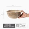 Creativo Cerámico Estilo Japonés Vintage 8.5 Pulgadas Horno Verde Hilo Plato Hondo Plato Plato Tazón Grueso Plato Hondo Tazón Grande