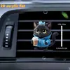 Lindo Clip de Perfume para Ventilación de Coche de Gato Gatito Acrílico Decoración de Coche Accesorio de Interior Adorno de Fragancia