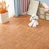 Tapete de chão de espuma intertravado com imitação de grão de madeira EVA ecológico para crianças, tapete de engatinhar para casa, tapete espesso estilo quebra-cabeça