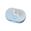 Estuche lindo y simple para lentes de contacto de cachorro con lunares, estuche de lentes de contacto moderno, estuche compañero, estuche de cuidado para lentes duales, compacto y portátil