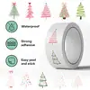 500 Hojas/Rollo Pegatinas de Rollo Árbol de Navidad Manual de Fiestas Etiquetas Autoadhesivas Pegatinas Selladoras para Bolsas de Regalo Sobres