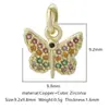 Nueva Tendencia de Moda Colgante de Mariposa con Circonita Microincrustada de Cobre Accesorios de Joyería para Pulsera, Collar, Pendientes, Llavero