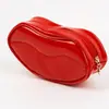 Hecha a medida por el fabricante, bolsa de maquillaje portátil con forma de labios rojos, estuche para guardar labiales, bolsa pequeña para bálsamo labial, adecuada para el uso diario, con un encanto juvenil